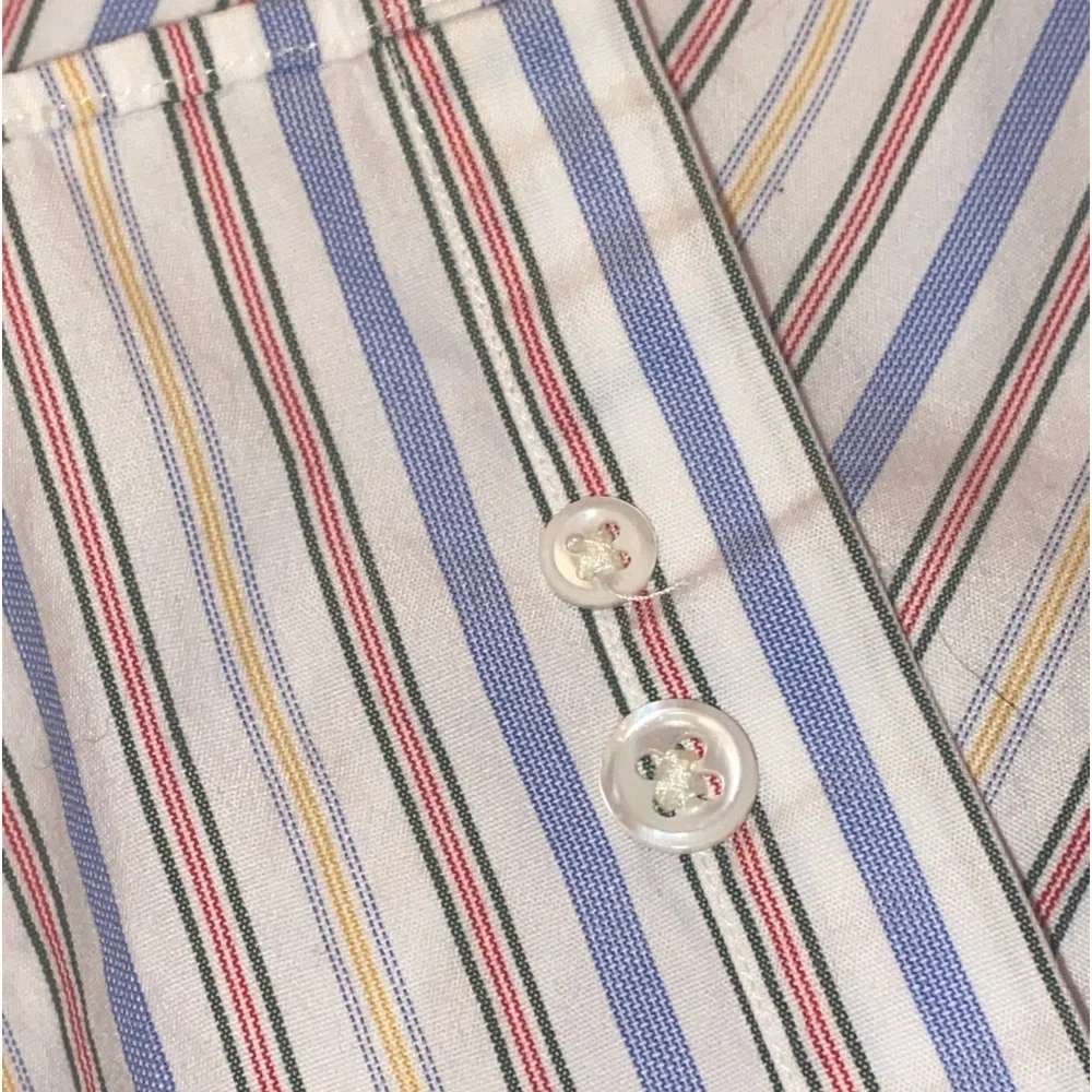 Vintage 90s J. Crew Stripe Button Down Shirt, sz 16-35